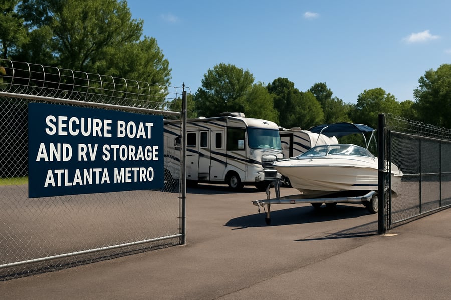 Secure boat and RV storage facility in Atlanta Metro